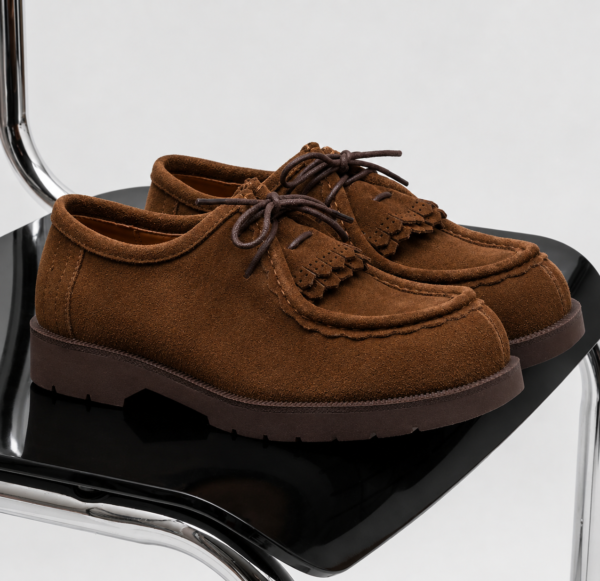 Heritage Suede Tassel Derby in Brown