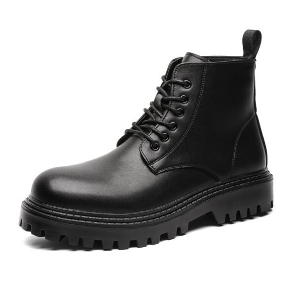 Premium Black Leather Ankle Boots