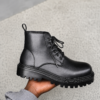 Premium Black Leather Ankle Boots