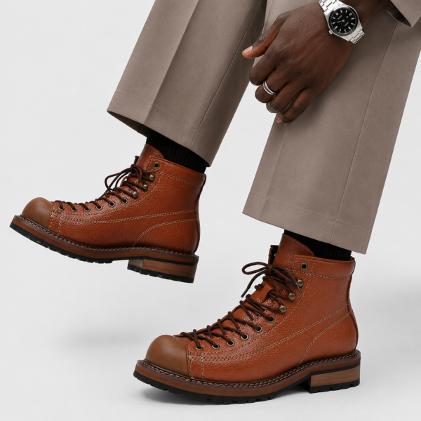 Premium Brown Leather Atlas Boots